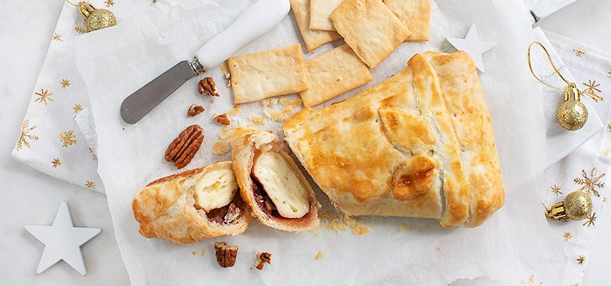 Gebakken brie in bladerdeeg