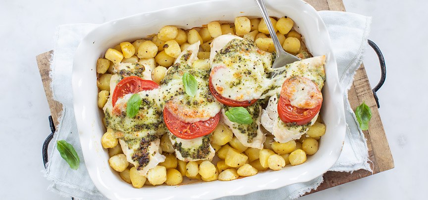 Kip pesto ovenschotel