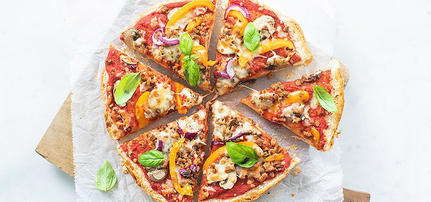 Snelle pizza van Turks brood