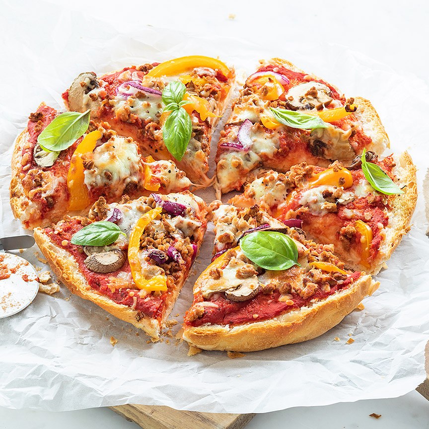 Snelle pizza van Turks brood