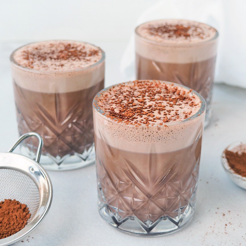 gezonde warme chocolademelk