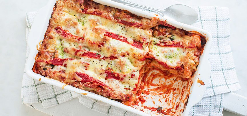 Lasagne met paprika