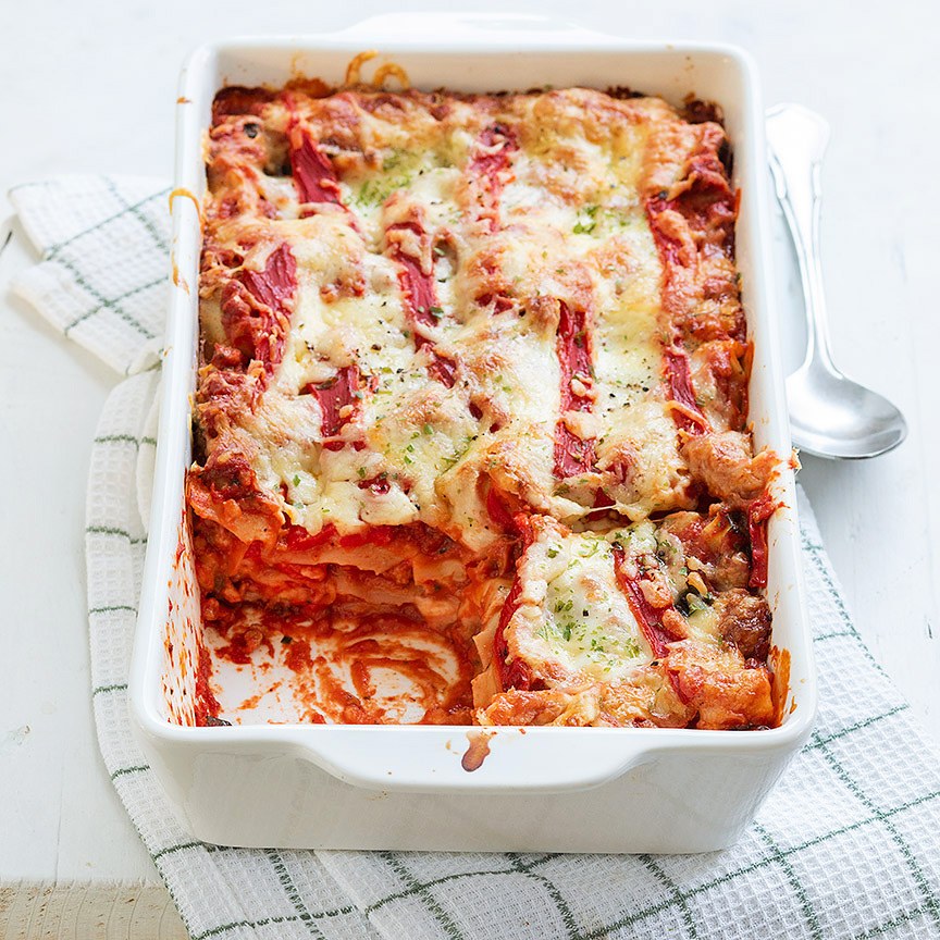 Lasagne met  paprika