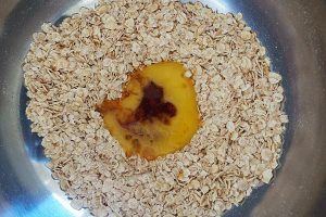 Gezonde crumble met blauwe bessen