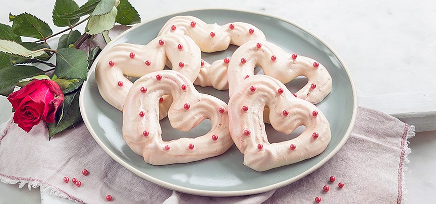 Meringue hartjes
