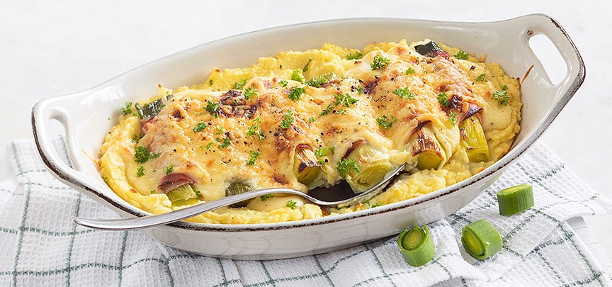 Ovenschotel met preirolletjes en kaas