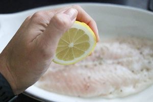 Vis met citroen uit de oven