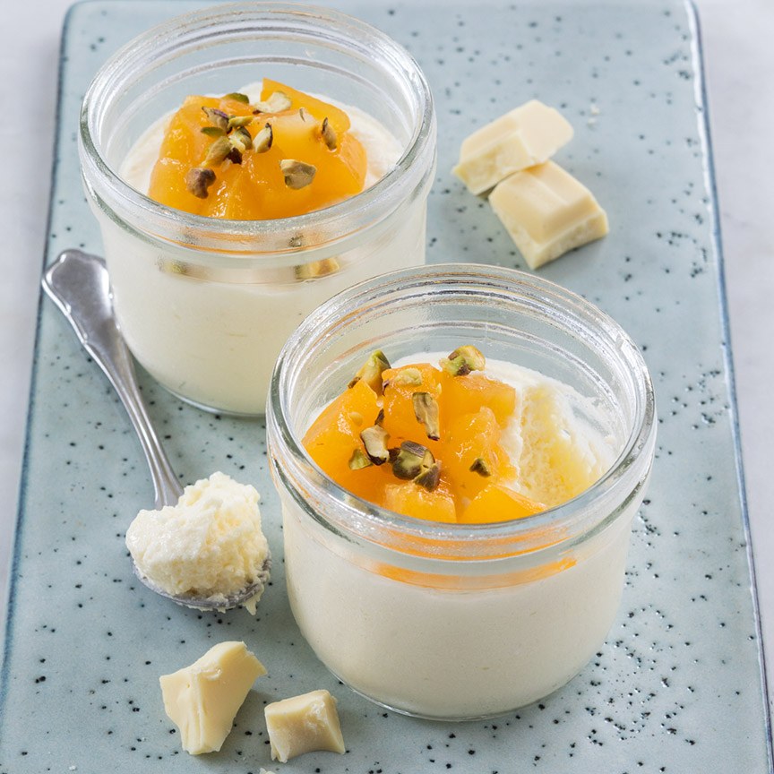 Witte chocolade mousse