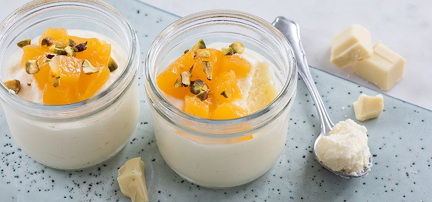 Witte chocolademousse
