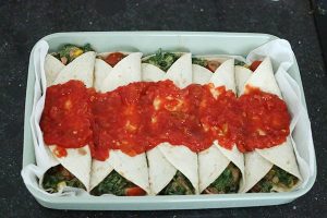 Enchilada's met spinazie