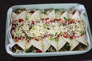 Enchilada's met spinazie