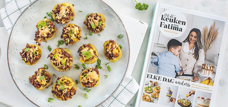 Gevulde aardappels met kefta uit het boek Elke dag anders