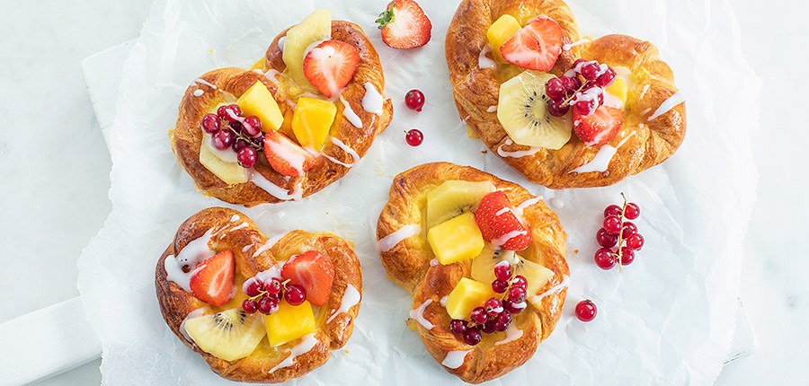 Deense broodjes met fruit