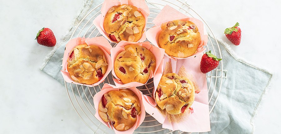 Aardbeien muffins