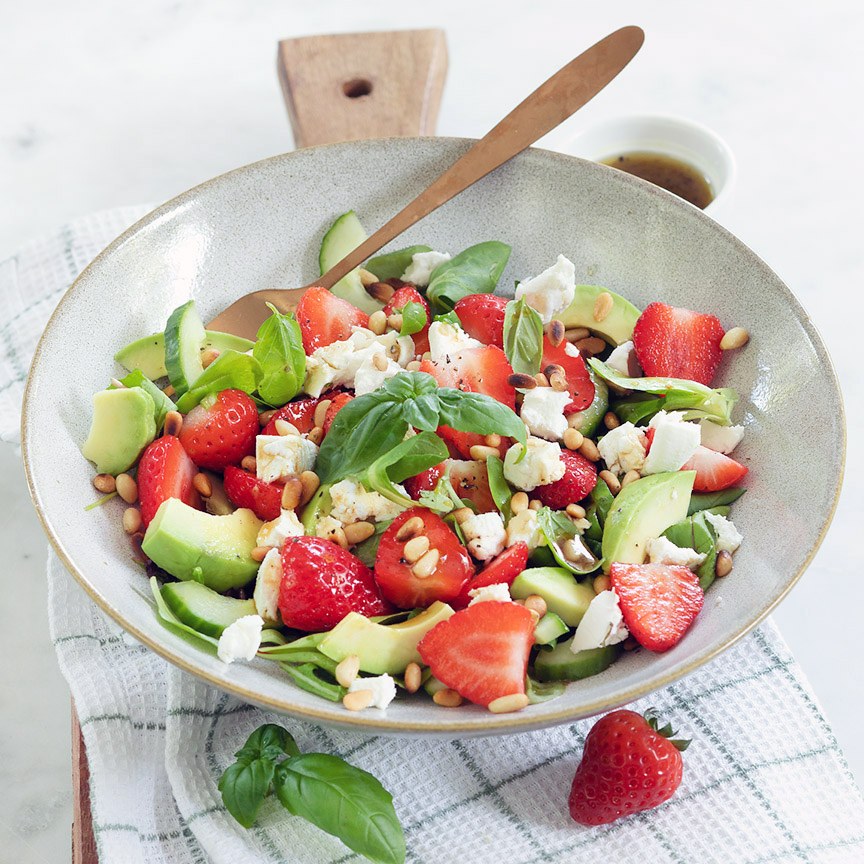 Salade-met-aardbeien