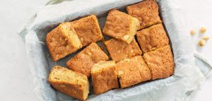 blondies basisrecept - witte chocolade en macadamia