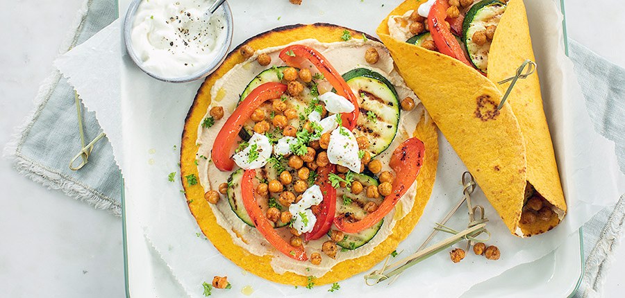 Wraps met gegrilde groenten