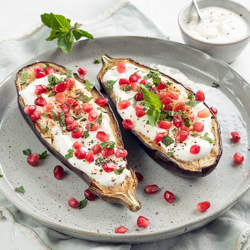 Aubergine-met-granaatappel