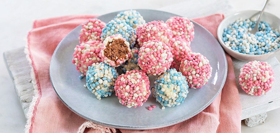 Chocolade truffels met muisjes