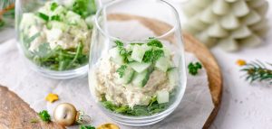 lactosevrije zalm cocktail met komkommer