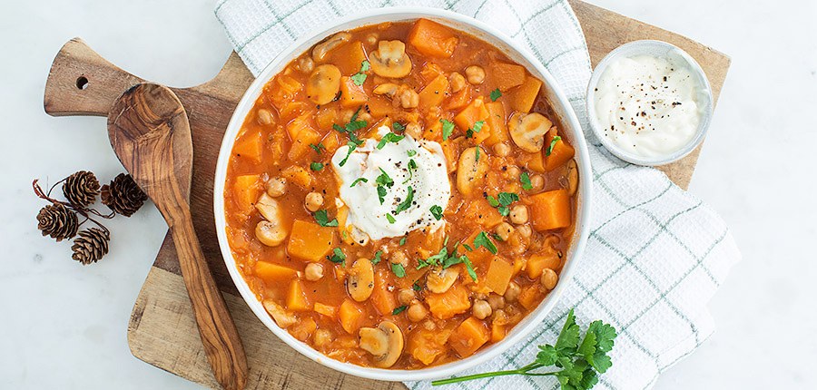 Pittige pompoenstoof