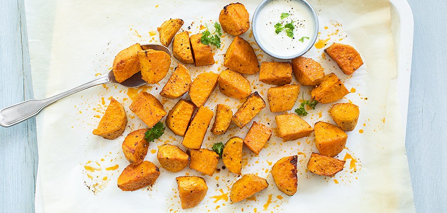 Geroosterde zoete aardappels uit de oven