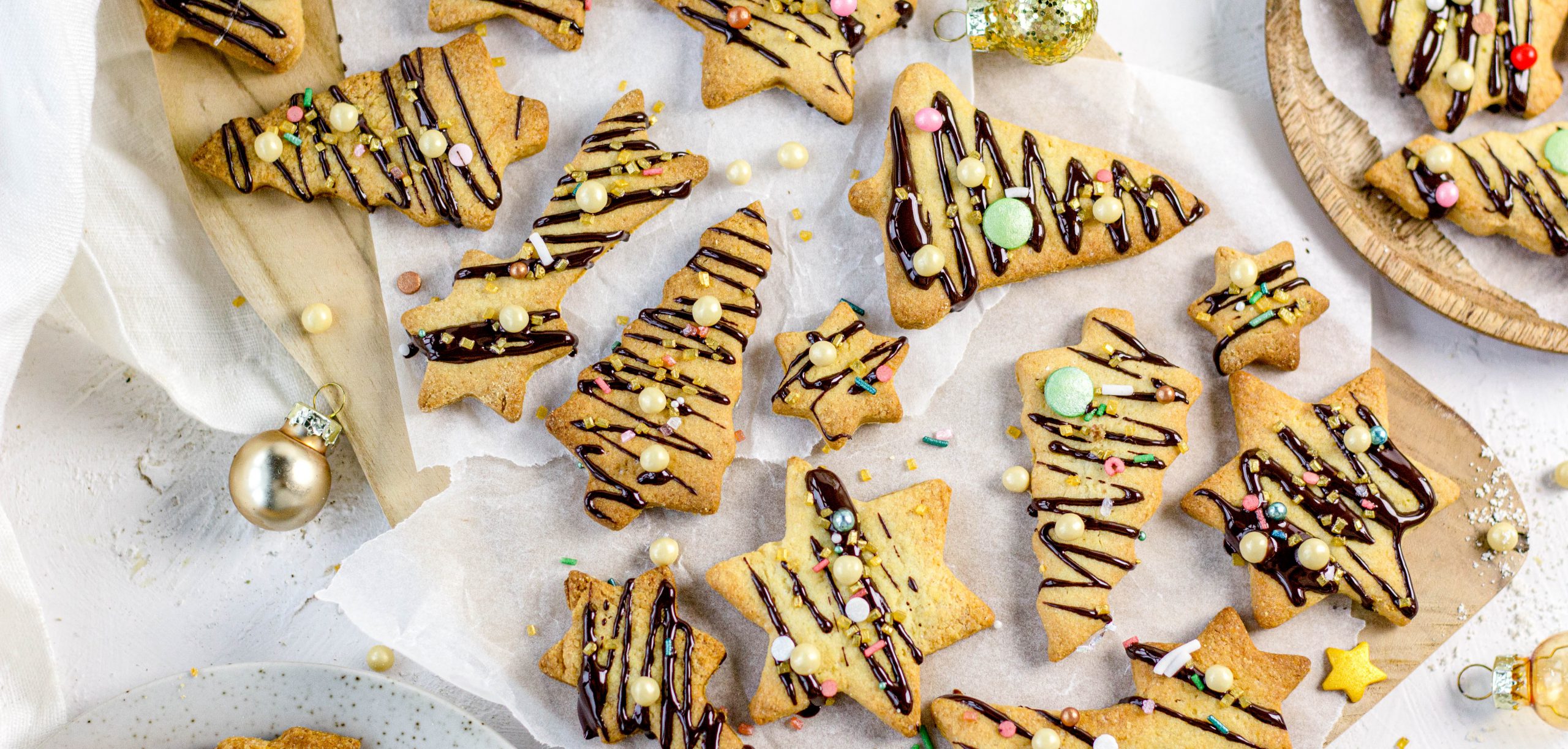Glutenvrije kerstkoekjes met chocolade