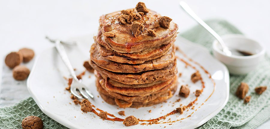 Pancakes met kruidnoten en banaan