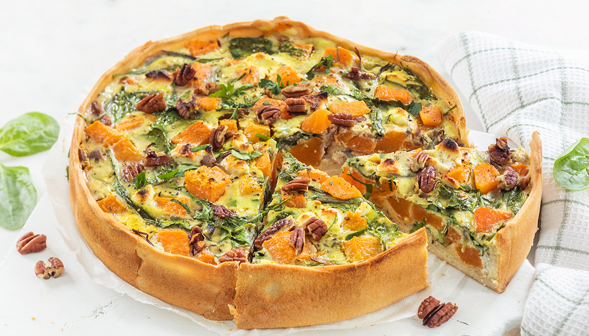 Quiche met pompoen