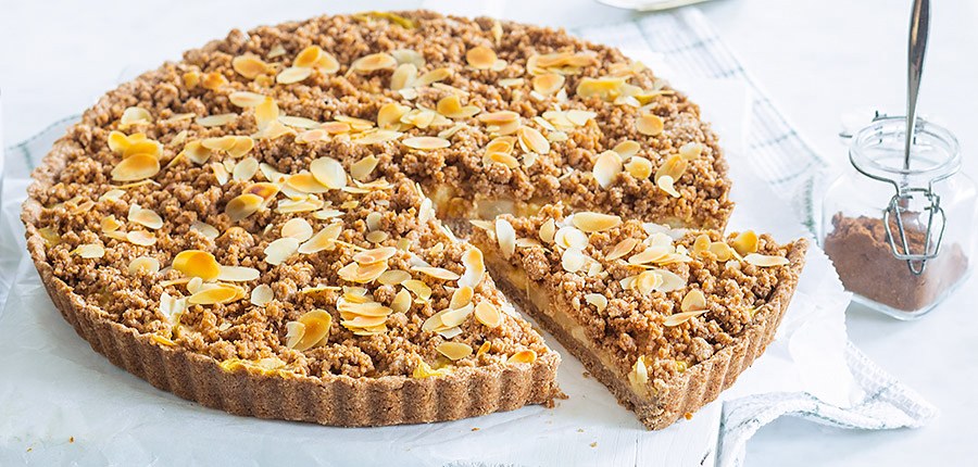 Speculaas crumble taart
