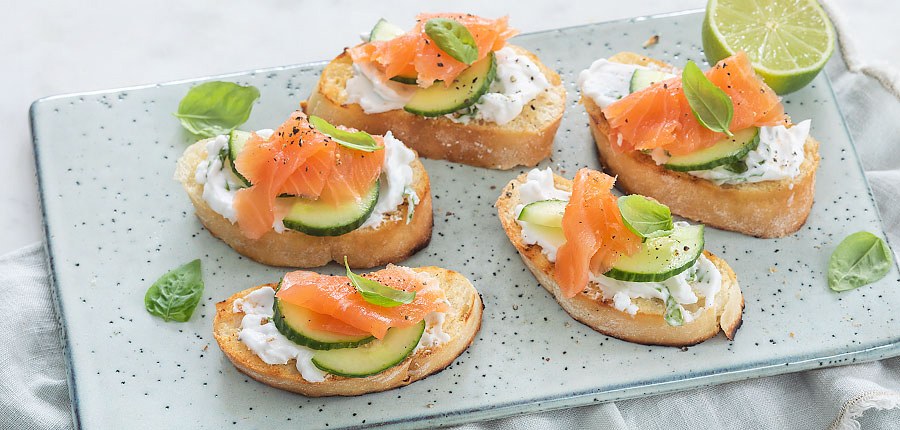 Bruschetta’s met zalm