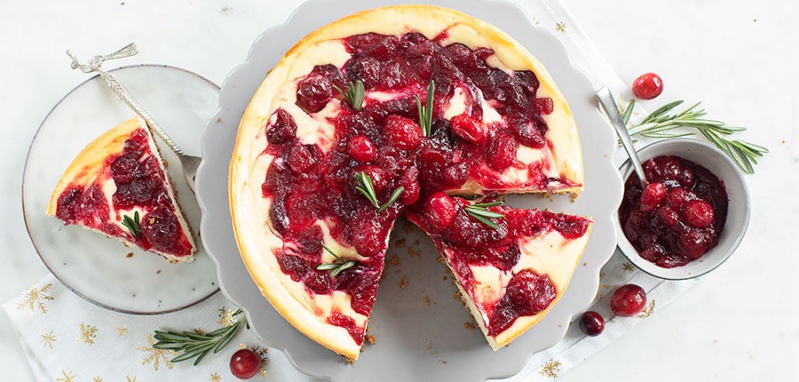 Cranberry cheesecake