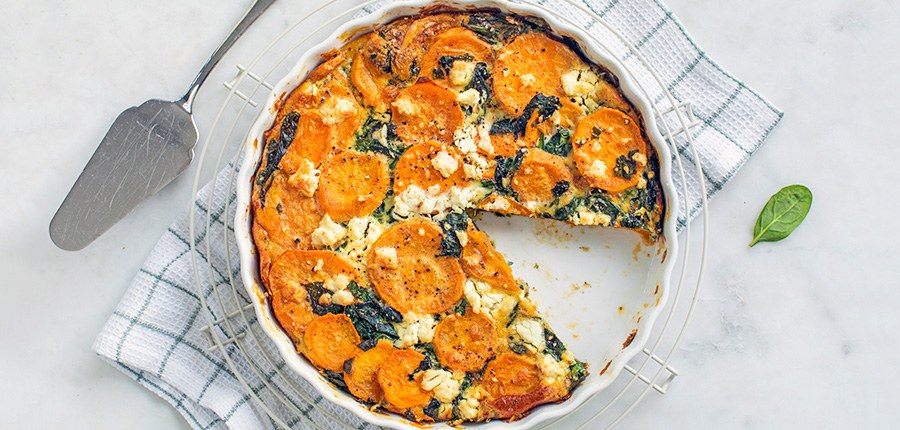 Frittata met zoete aardappel