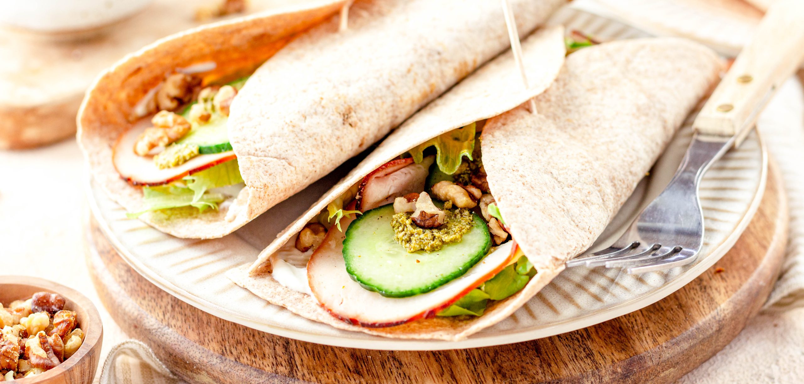 Glutenvrije wraps met kip