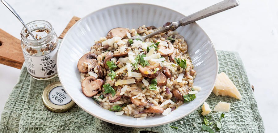 Risotto met champignons en truffel