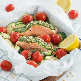 zalm pesto oven