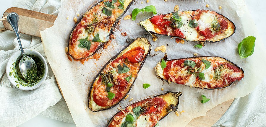 Aubergine pizza’s