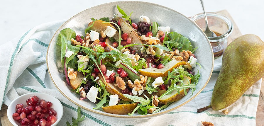 Salade met peer en walnoot