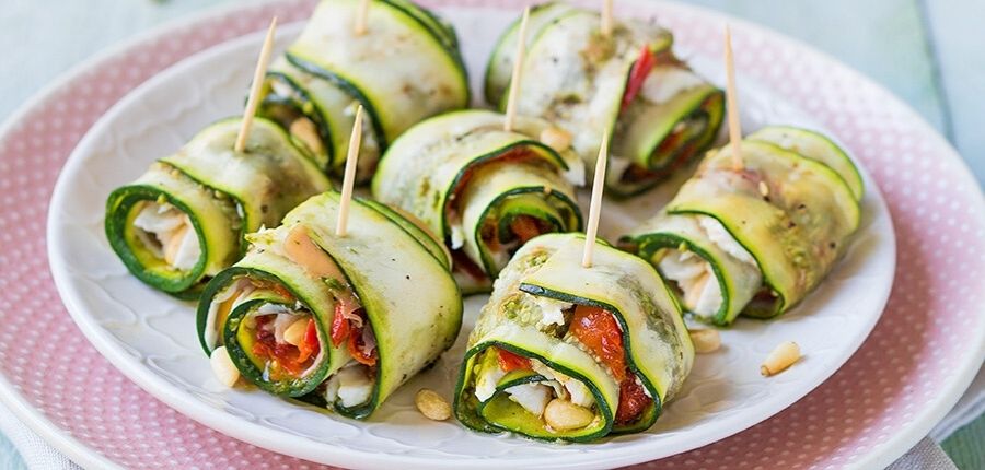 Courgette rolletjes