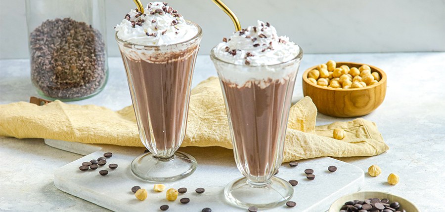 Vegan chocolade milkshake