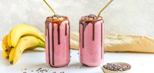 vegan frambozen milkshake