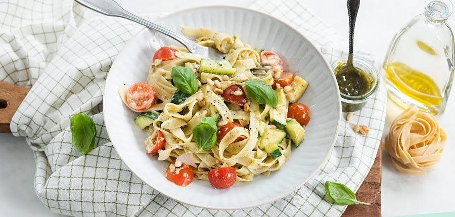 Tagliatelle met romige pesto