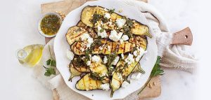 gegrilde aubergine bbq