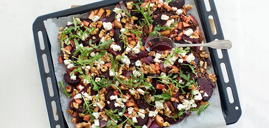 Traybake balsamico rode biet