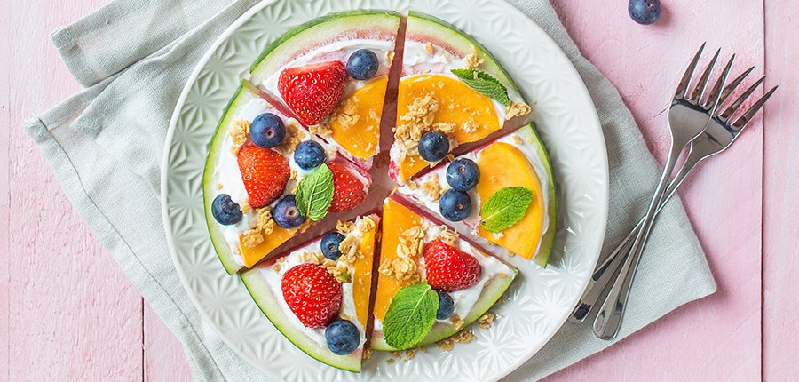 Watermeloen pizza’s