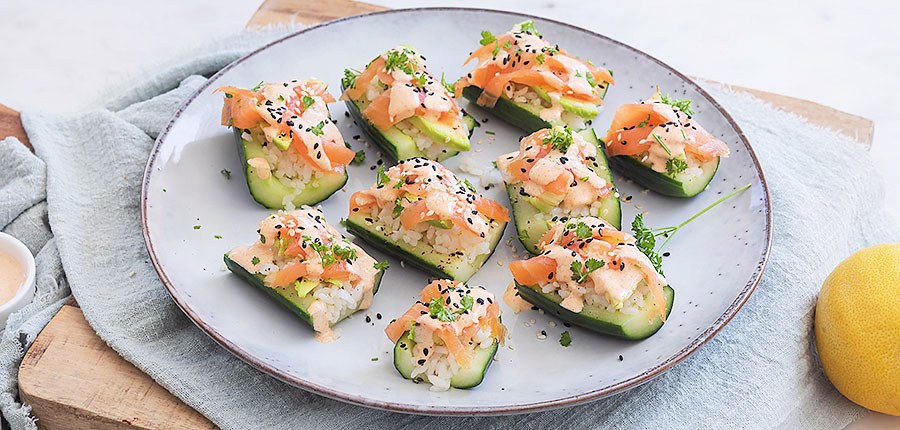 Sushi komkommer bootjes