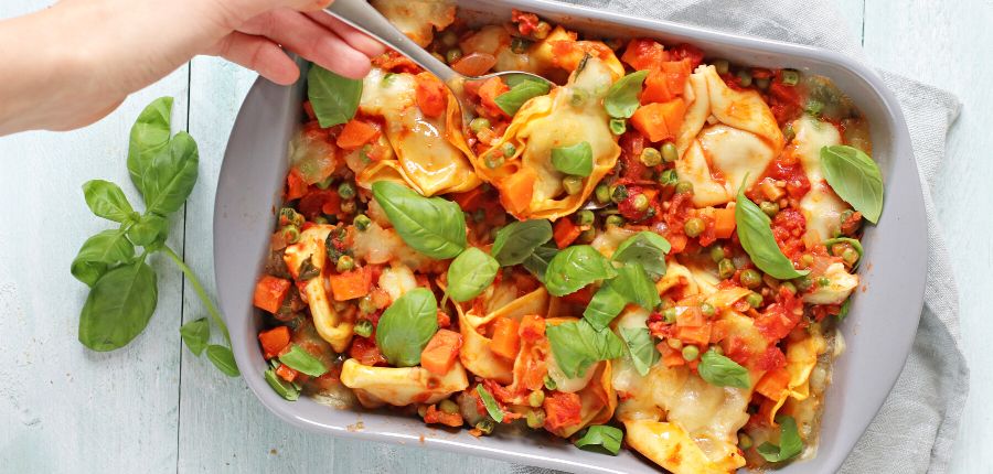 Vegetarische tortellini met groente