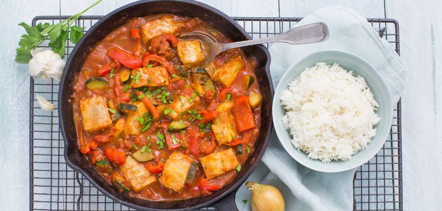 Visstoof met paprika