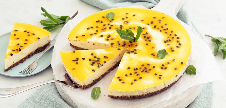 Passievrucht cheesecake