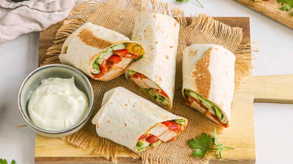 Wraps met tofu reepjes